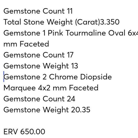 PInk Tourmaline, Russian Diopside Ring (9.0) - Picture 7 of 7